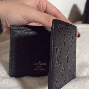 Louis Vuitton Black Embossed Card Holder